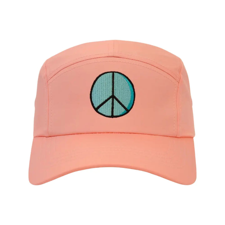 COLR by uLace Performance Runners Cap - Peace Sign/Peace Design - Peachy Orange