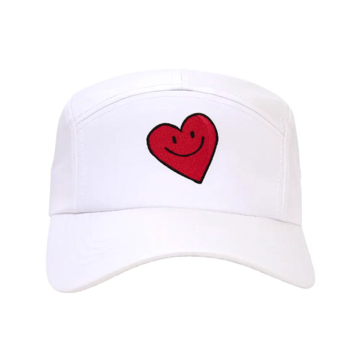 COLR by uLace Performance Runners Cap - Heart/Love Design - White