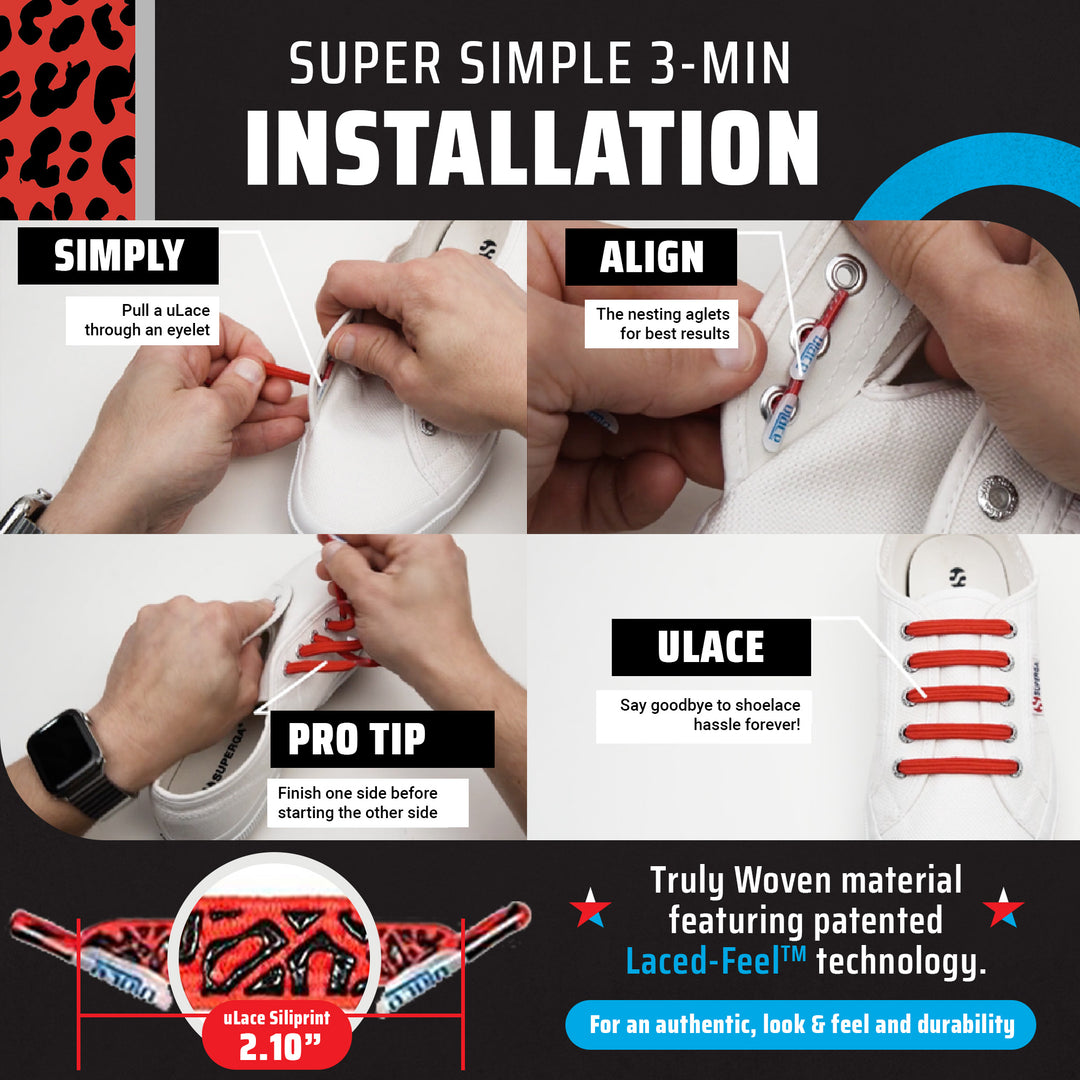 U-Lace Siliprint - Pink Leopard