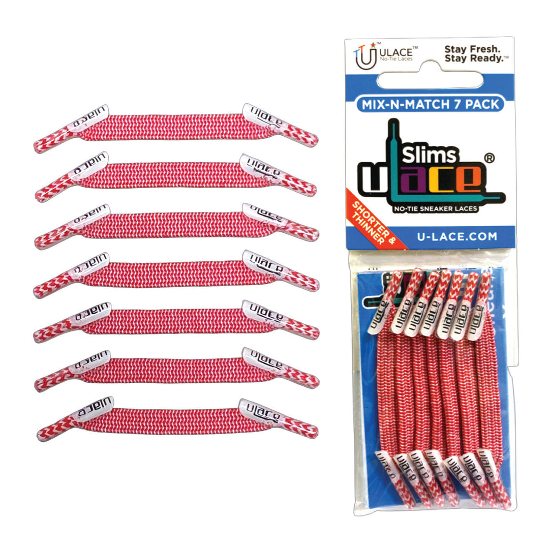 uLace Slims - Scarlet Red Chambray