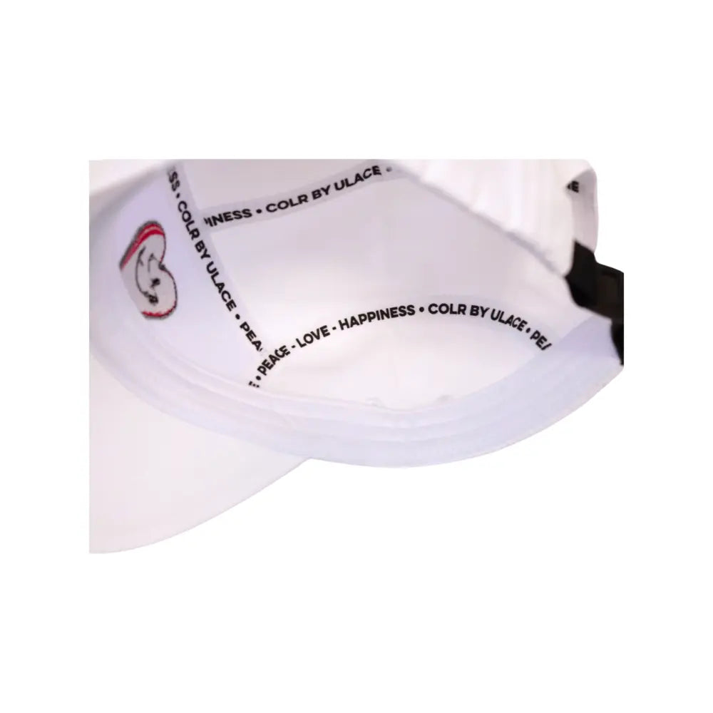 COLR by uLace Performance Runners Cap - Heart/Love Design - White