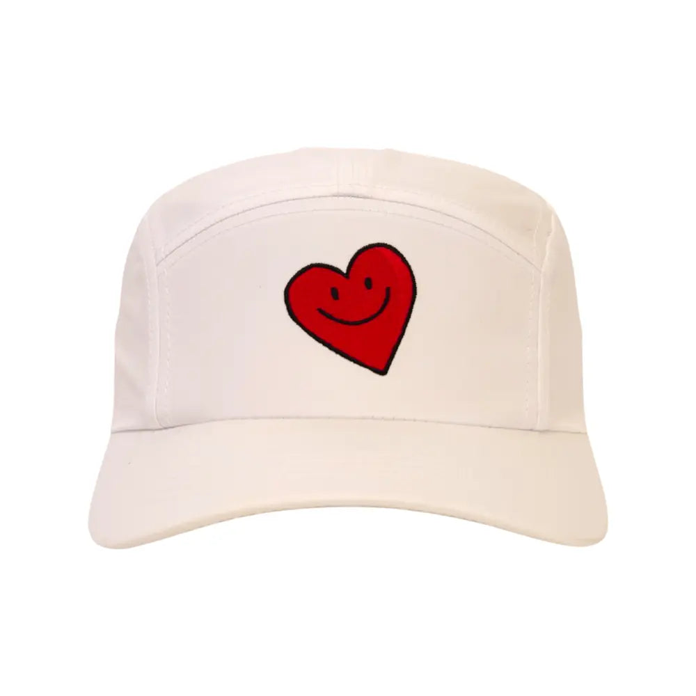 COLR by uLace Performance Runners Cap - Heart/Love Design - Canvas Off-White