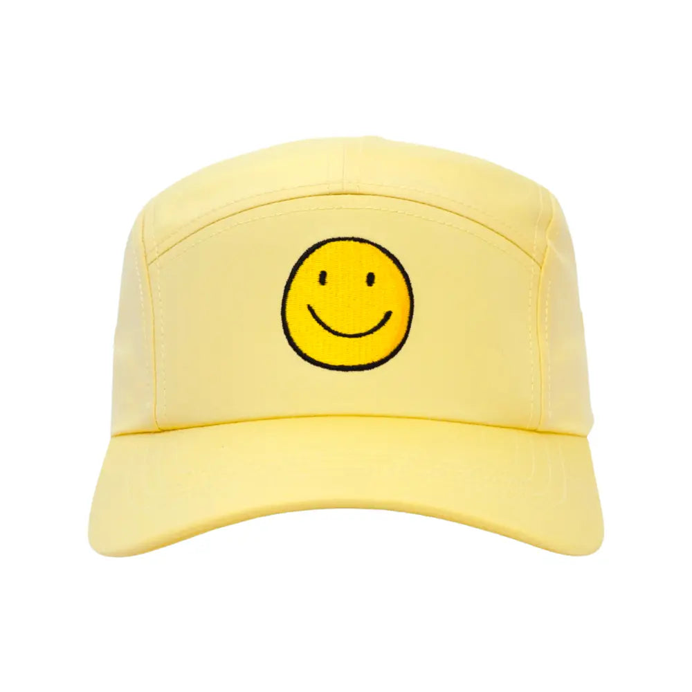 COLR by uLace Performance Runners Cap - Smiley Face/Happiness Design - Canary Yellow