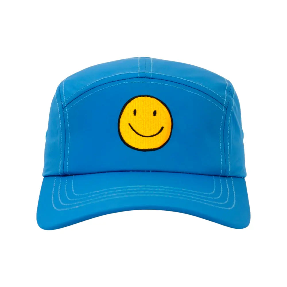 COLR by uLace Performance Runners Cap - Smiley Face/Happiness Design - Blue Teal