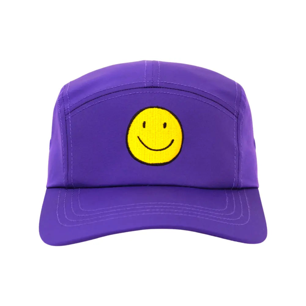 COLR by uLace Performance Runners Cap - Smiley Face/Happiness Design - Bright Purple