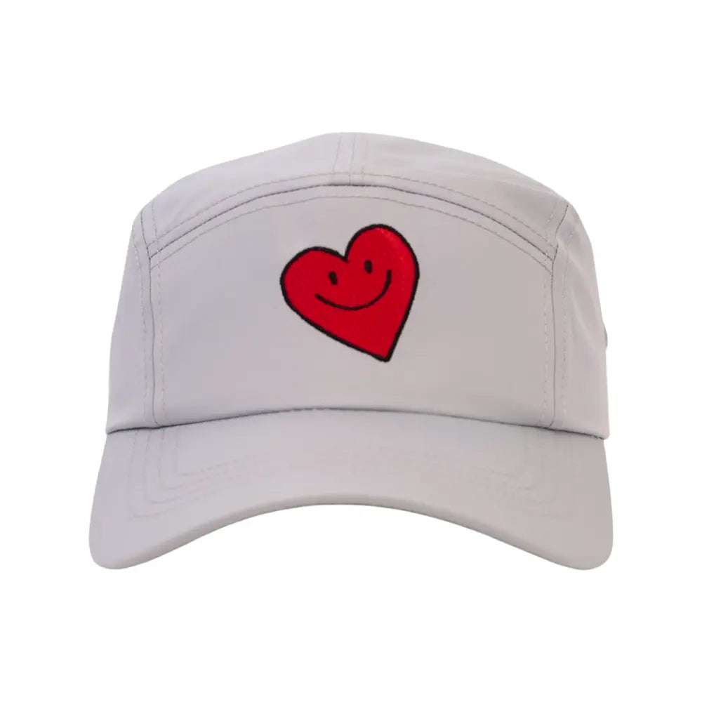 COLR by uLace Performance Runners Cap - Heart/Love Design - Light Gray