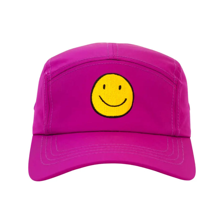 COLR by uLace Performance Runners Cap - Smiley Face/Happiness Design - Plum Purple
