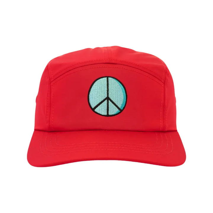 COLR by uLace Performance Runners Cap - Peace Sign/Peace Design - Scarlet Red