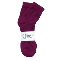 COLR By uLace Mid-Calf Socks - Deep Plum Purple