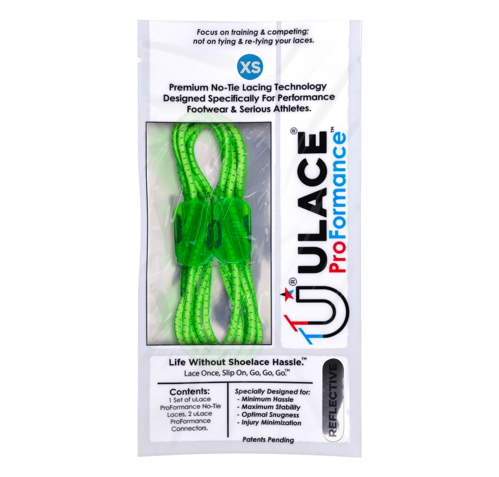 uLace ProFormance - Performance No-tie Laces - Bright Green