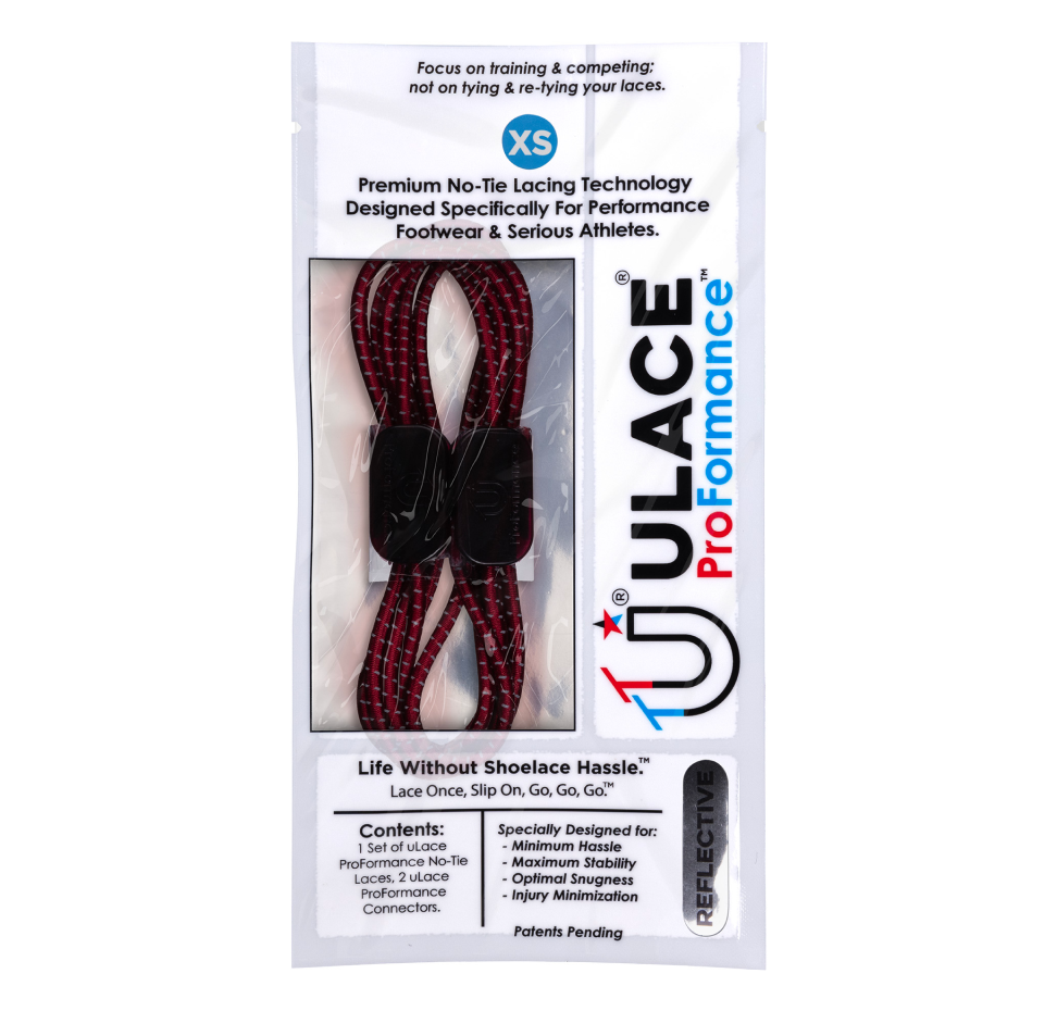 uLace ProFormance - Performance No-tie Laces - Maroon