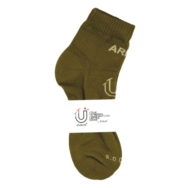 COLR By uLace Mid-Calf Socks - Army Green