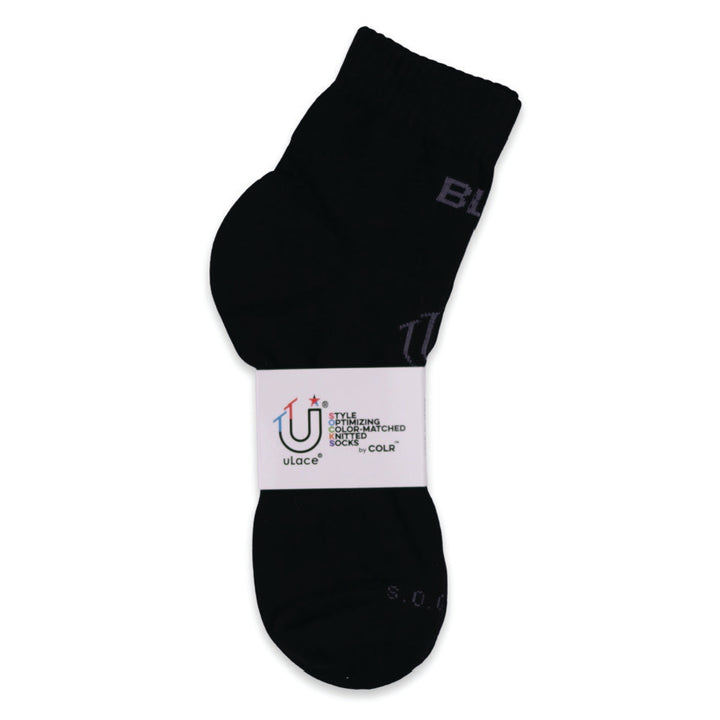 COLR By uLace Mid-Calf Socks - Black