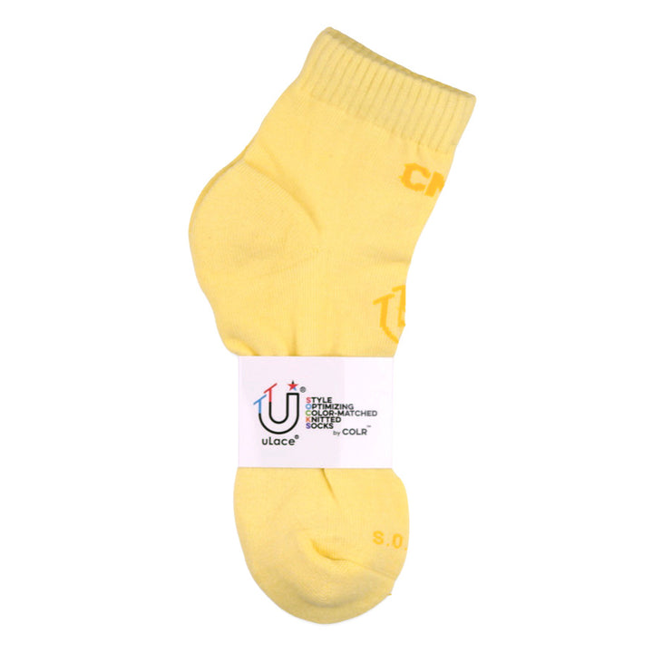 COLR By uLace Mid-Calf Socks - Canary Yellow