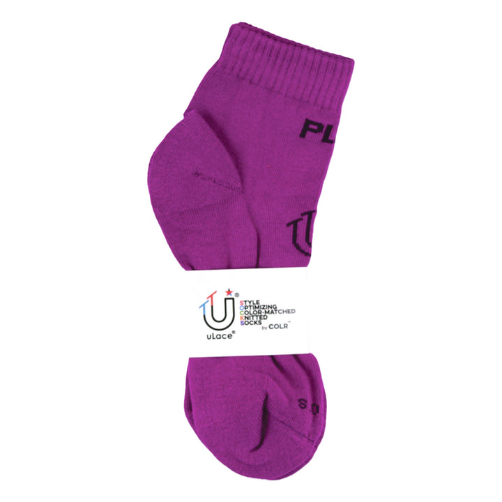 COLR By uLace Mid-Calf Socks - Plum Purple