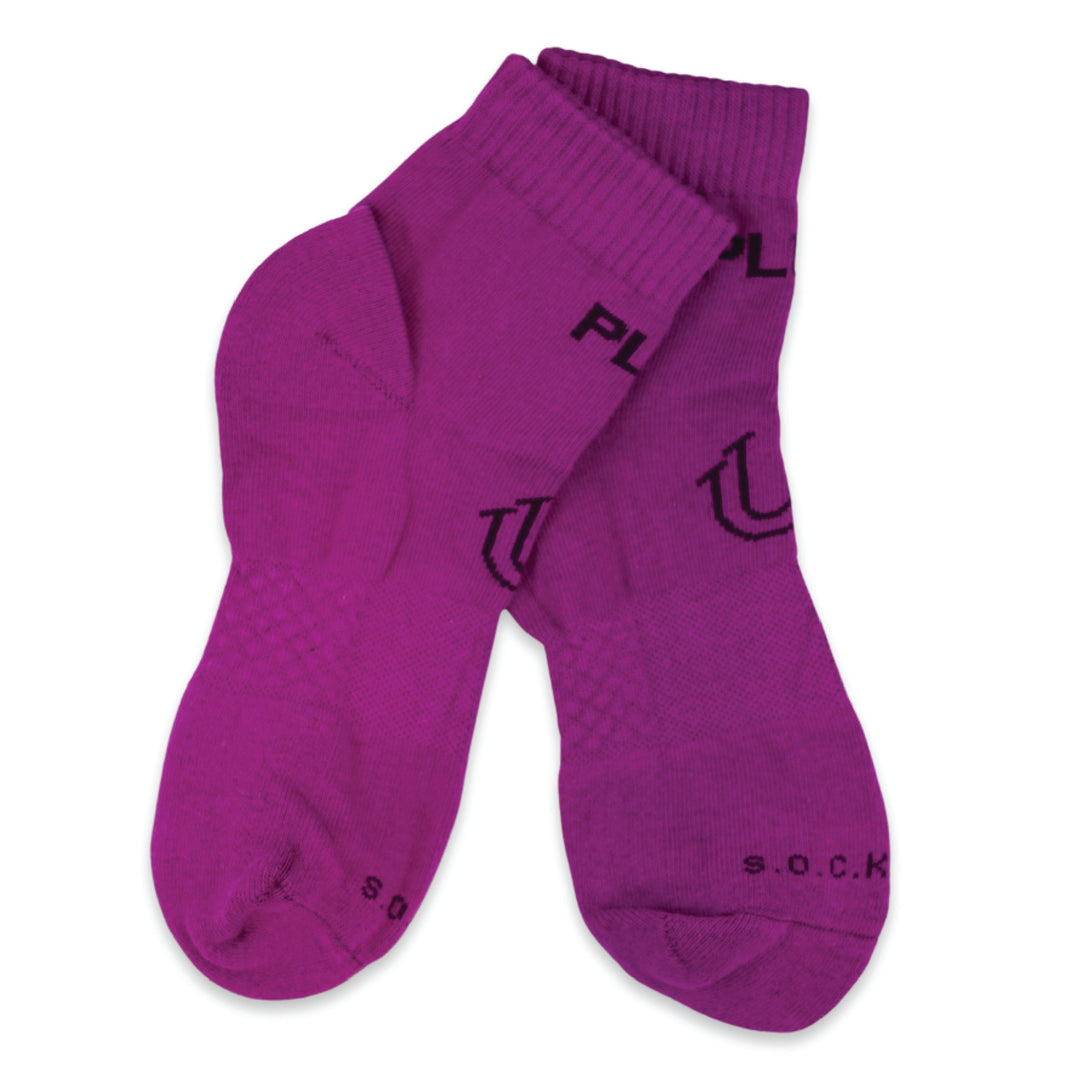 COLR By uLace Mid-Calf Socks - Plum Purple