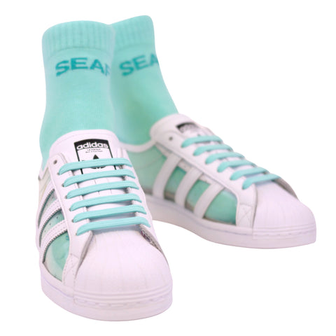 COLR By uLace Mid-Calf Socks - Seafoam Blue