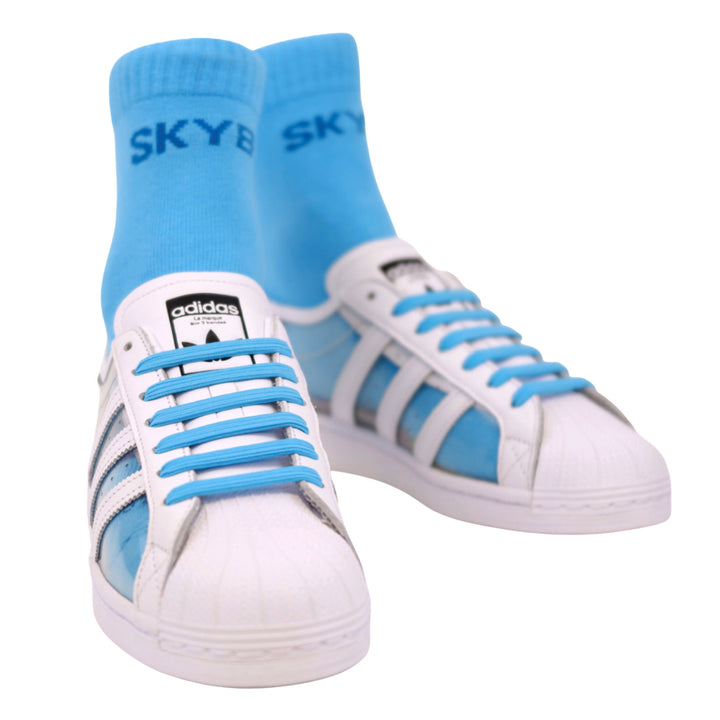 COLR By uLace Mid-Calf Socks - Sky Blue