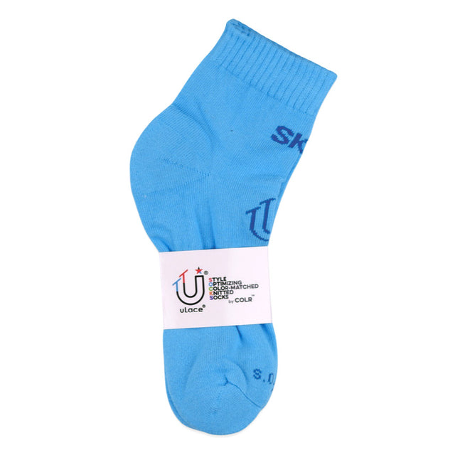 COLR By uLace Mid-Calf Socks - Sky Blue