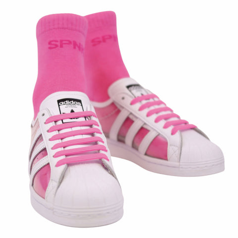 COLR By uLace Mid-Calf Socks - Shocking Pink
