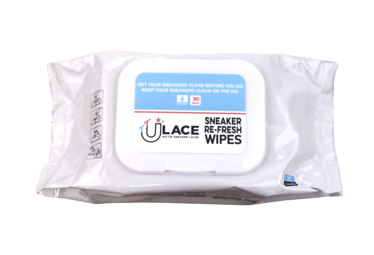 uLace Sneaker Refresh Wipes (Sneaker Cleaner - 30 Wipe Pack)