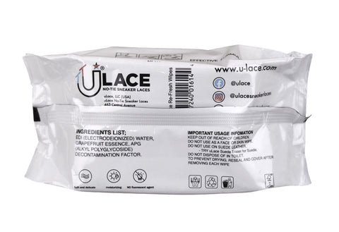 uLace Sneaker Refresh Wipes (Sneaker Cleaner - 30 Wipe Pack)